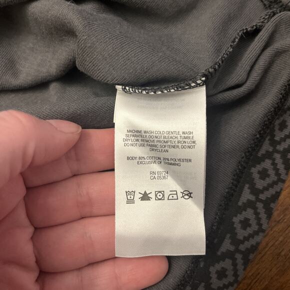 Columbia Pullover 1/4 Zip Tone On Tone Dark Gray Long Sleeve Wmn XL Shirt Cabin - Picture 8 of 9